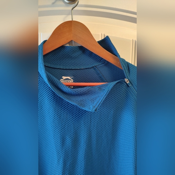 Slazenger L/S Teal Golf Shirt 1/4 zip XXL - Picture 4 of 8